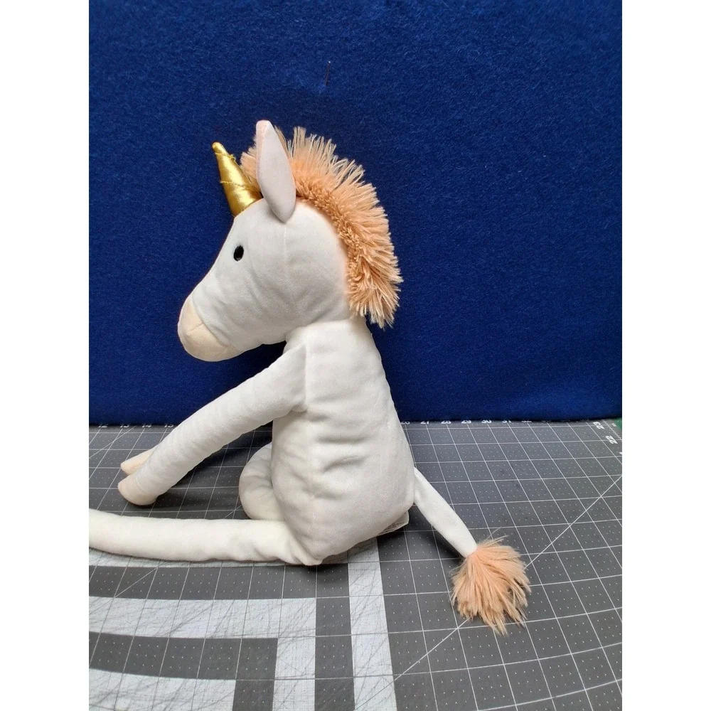Pillowfort Unicorn Mini Pillow Plush White Peach Gold Horn 2021